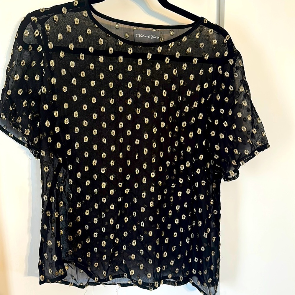 Michael Stars sheer blouse, size L